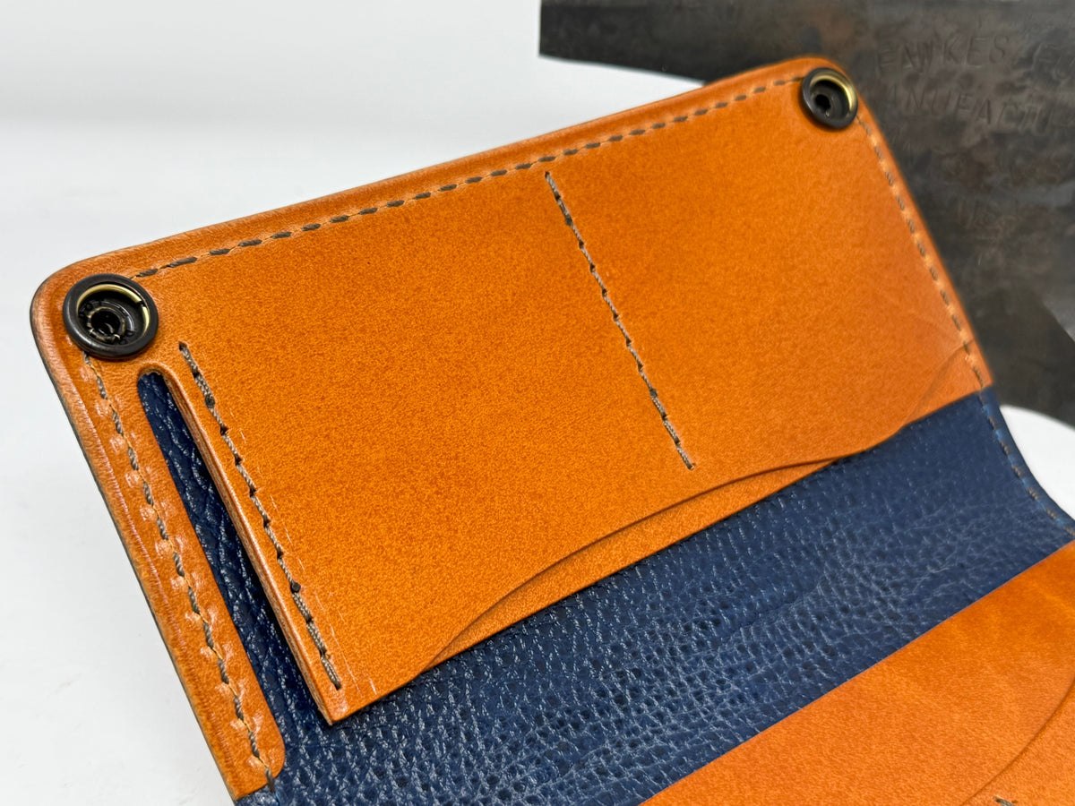 5G Long Biker Chain Wallet - Forrest Green Nubuck Alligator 2