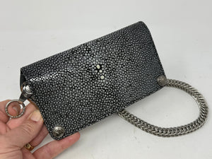 5G Long Biker Chain Wallet - GunMetal Black Stingray
