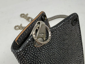 5G Long Biker Chain Wallet - GunMetal Black Stingray