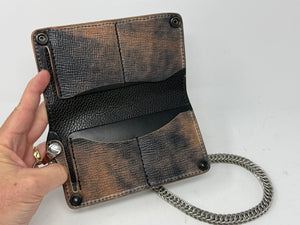 5G Long Biker Chain Wallet - GunMetal Black Stingray