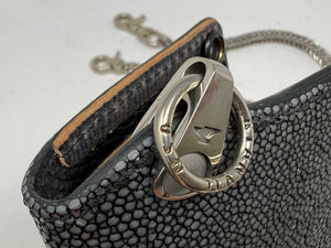 5G Long Biker Chain Wallet - GunMetal Black Stingray