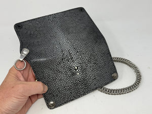 5G Long Biker Chain Wallet - GunMetal Black Stingray
