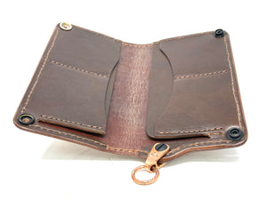 5G Long Biker Chain Wallet - Light Tan Designer Stingray - Anvil Customs