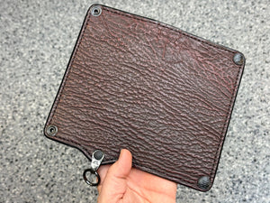 5G Long Biker Chain Wallet - Oxblood Shark