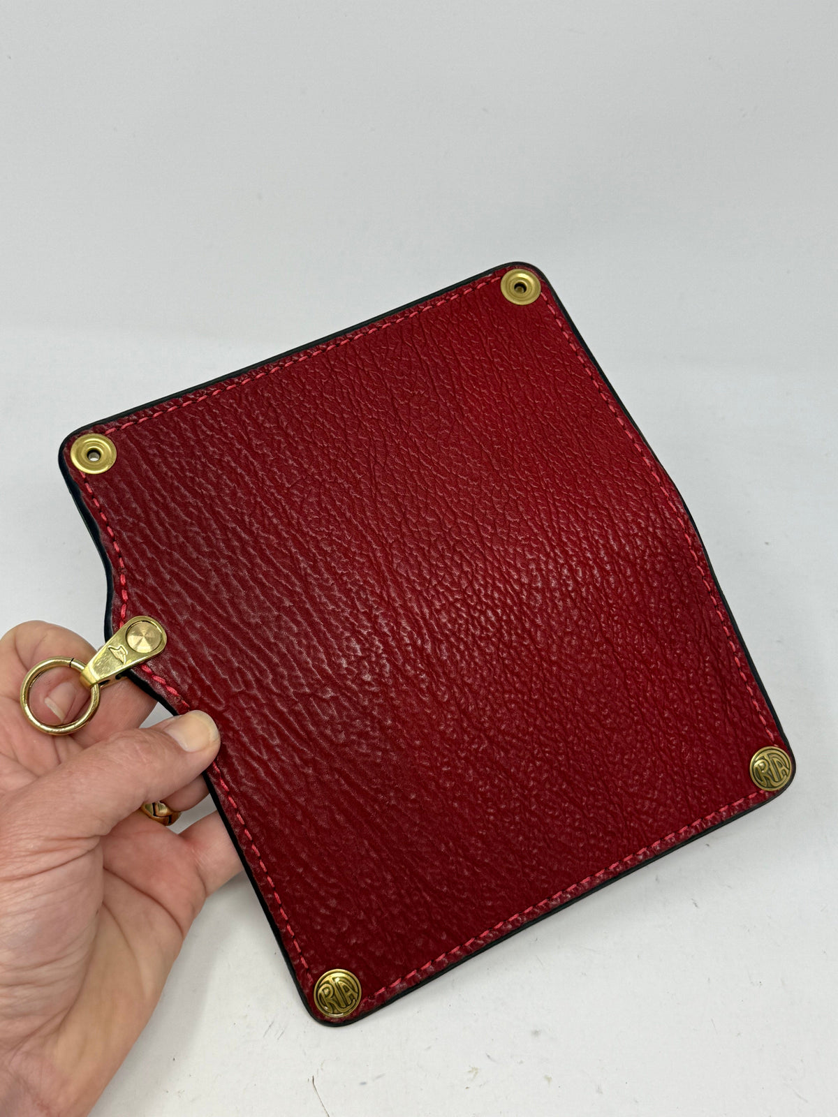 5G Long Biker Chain Wallet - Red Shark