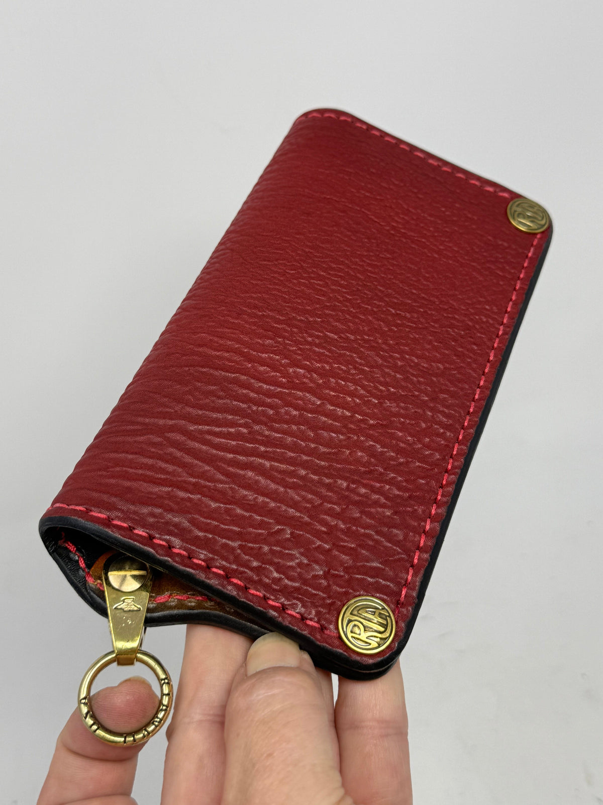 5G Long Biker Chain Wallet - Red Shark