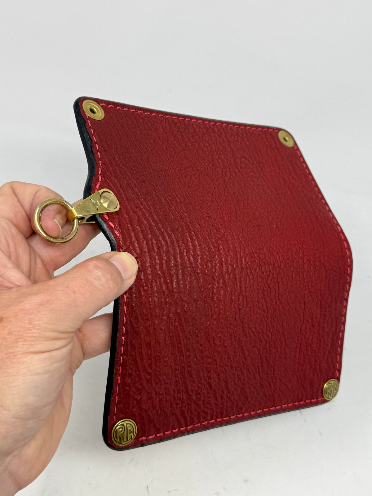 5G Long Biker Chain Wallet - Red Shark