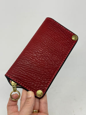 5G Long Biker Chain Wallet - Red Shark