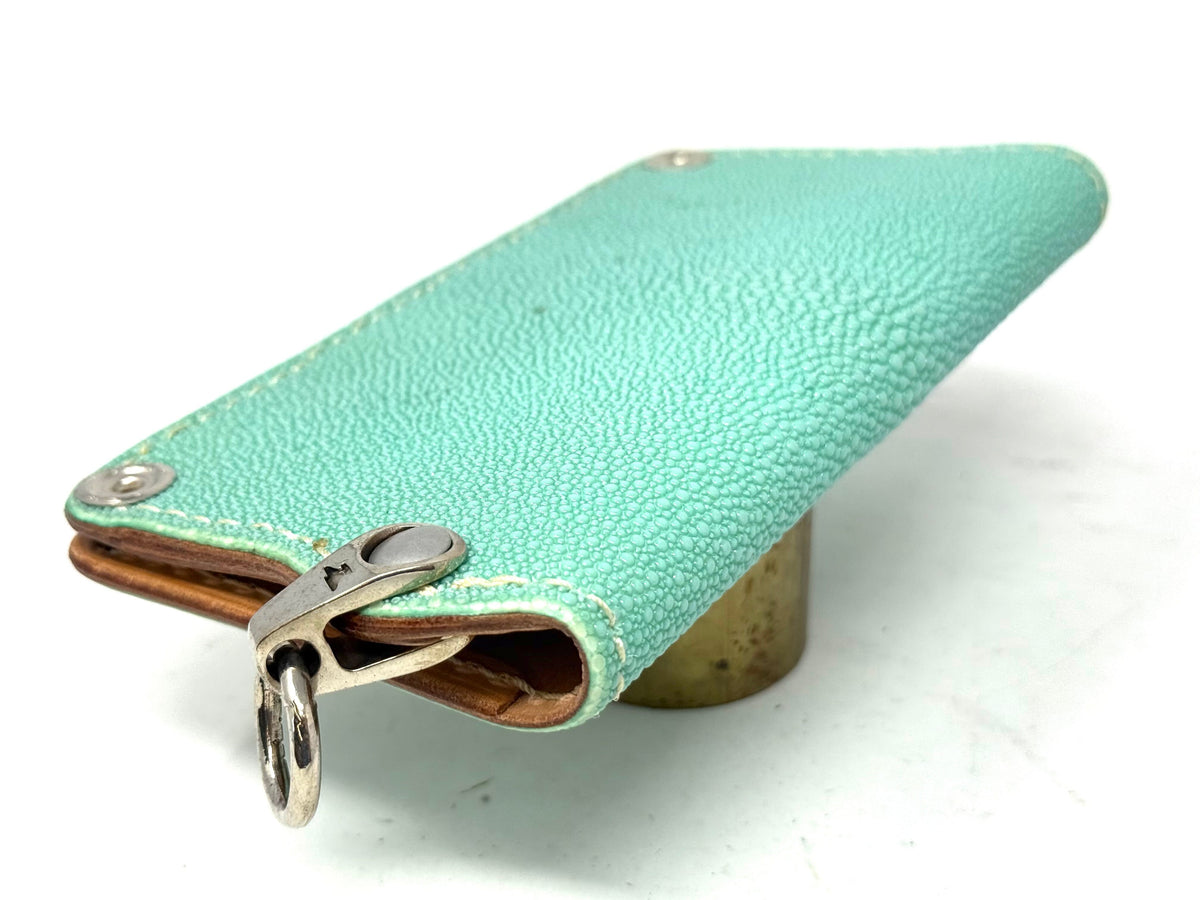 5G Long Biker Chain Wallet - Tiffany Blue Stingray - Anvil Customs