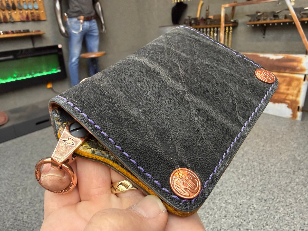 5G Mini Long Biker Chain Wallet - Black Elephant - Anvil Customs