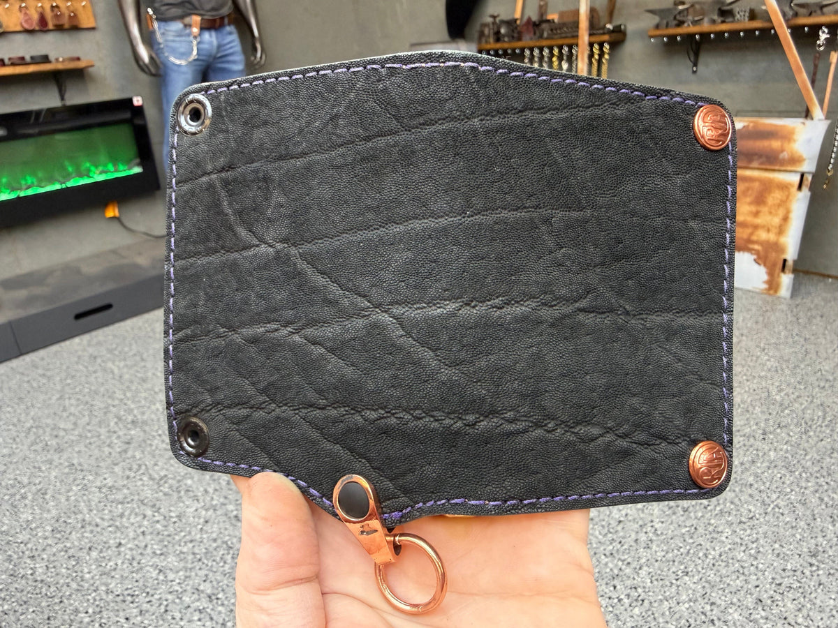 5G Mini Long Biker Chain Wallet - Black Elephant - Anvil Customs