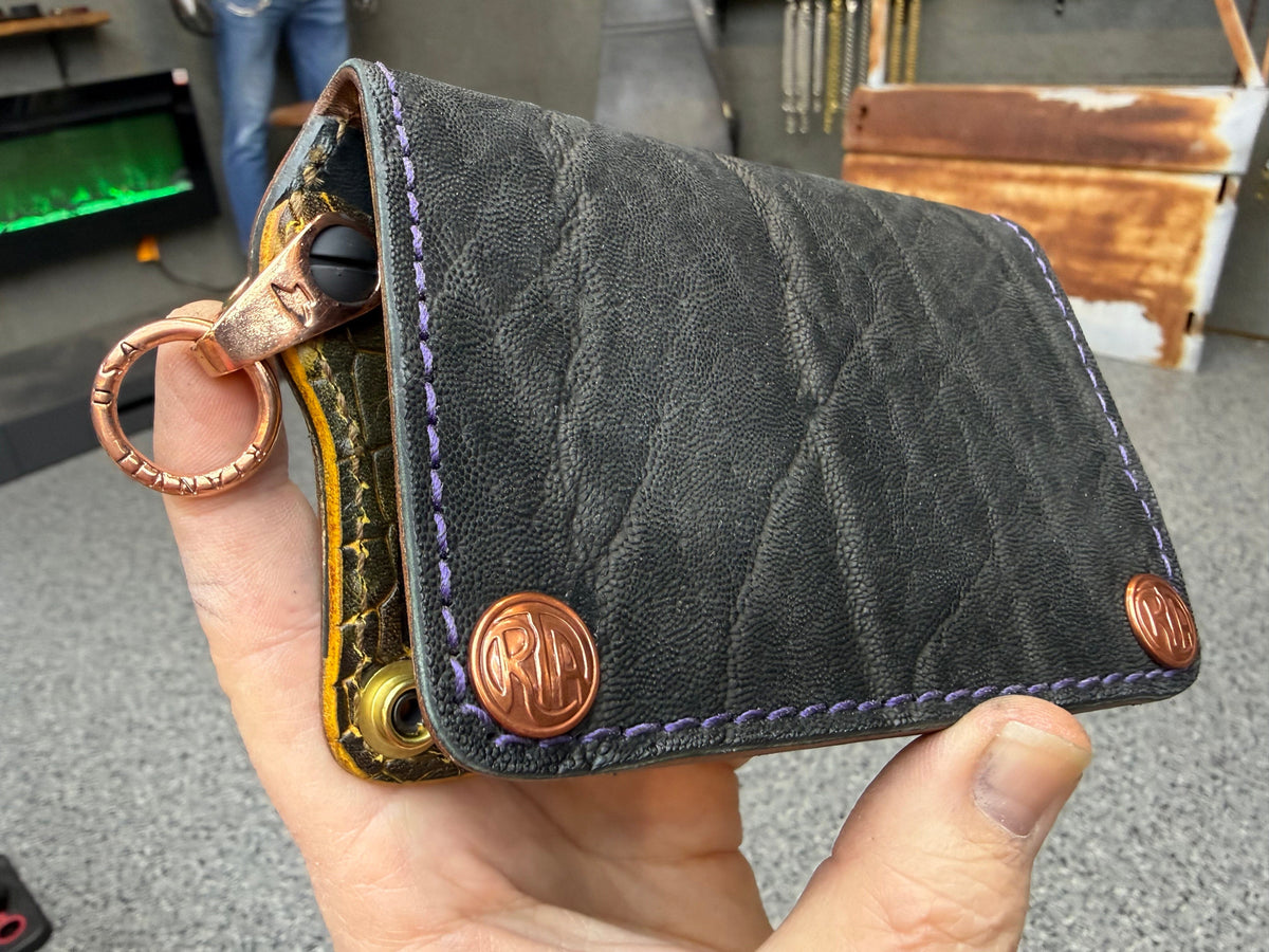 5G Mini Long Biker Chain Wallet - Black Elephant - Anvil Customs