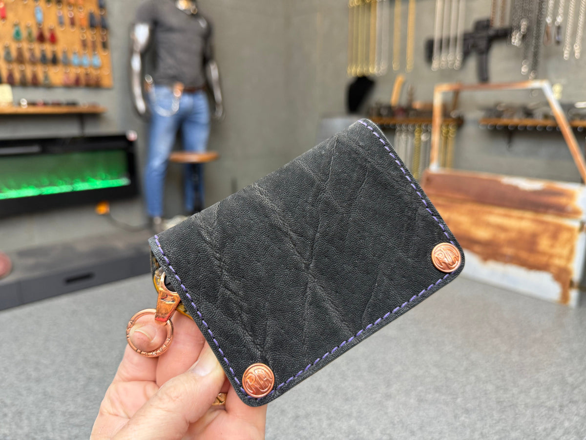5G Mini Long Biker Chain Wallet - Black Elephant - Anvil Customs