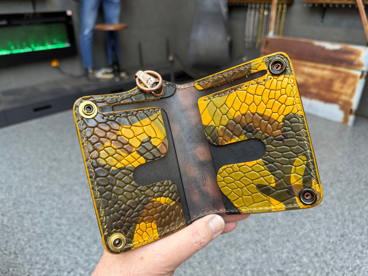 5G Mini Long Biker Chain Wallet - Black Elephant - Anvil Customs