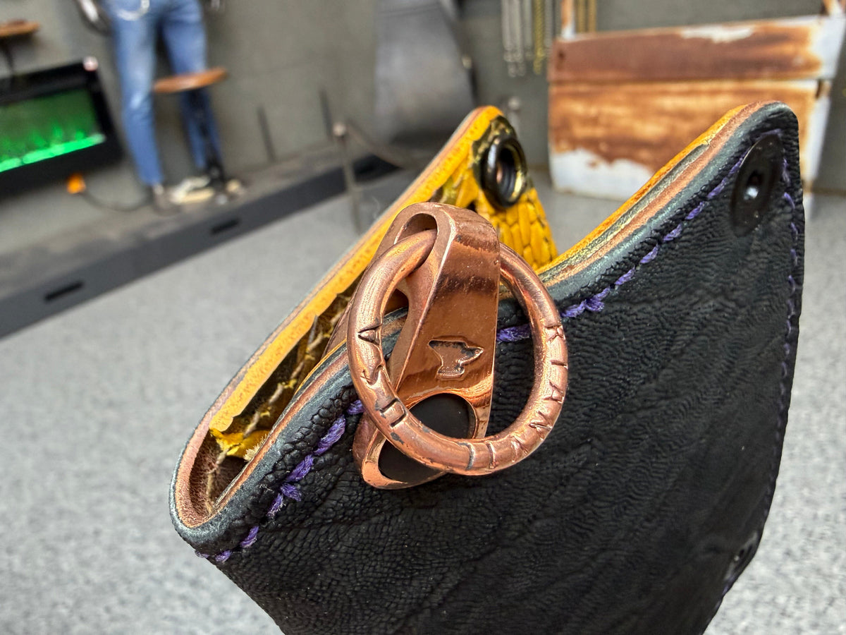 5G Mini Long Biker Chain Wallet - Black Elephant - Anvil Customs