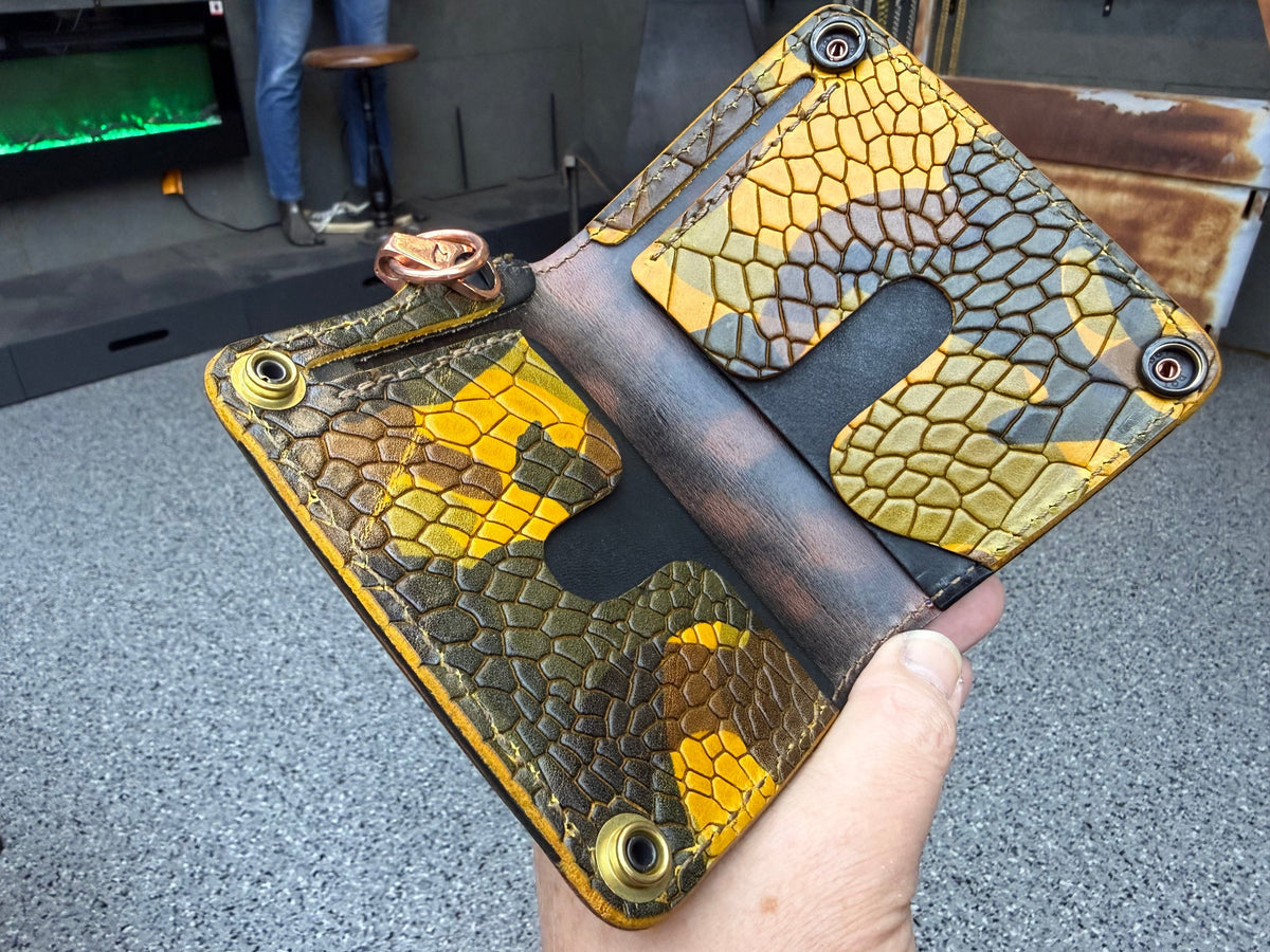 5G Mini Long Biker Chain Wallet - Black Elephant - Anvil Customs