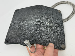 5G Long Biker Chain Wallet - GunMetal Black Stingray