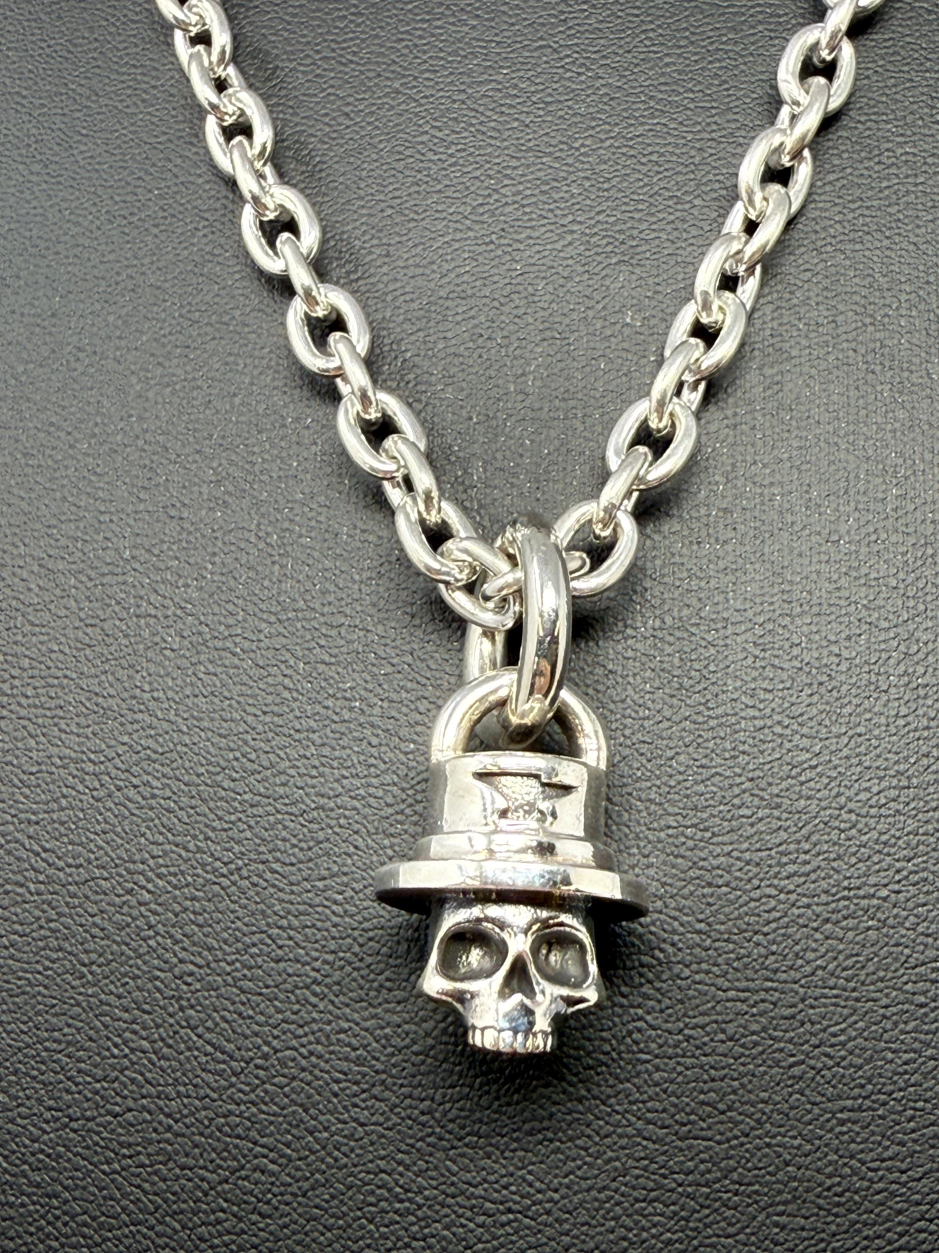 925 Silver TopHat Skull Pendant - Anvil Customs 925 Silver TopHat Skull Pendant - Anvil Customs