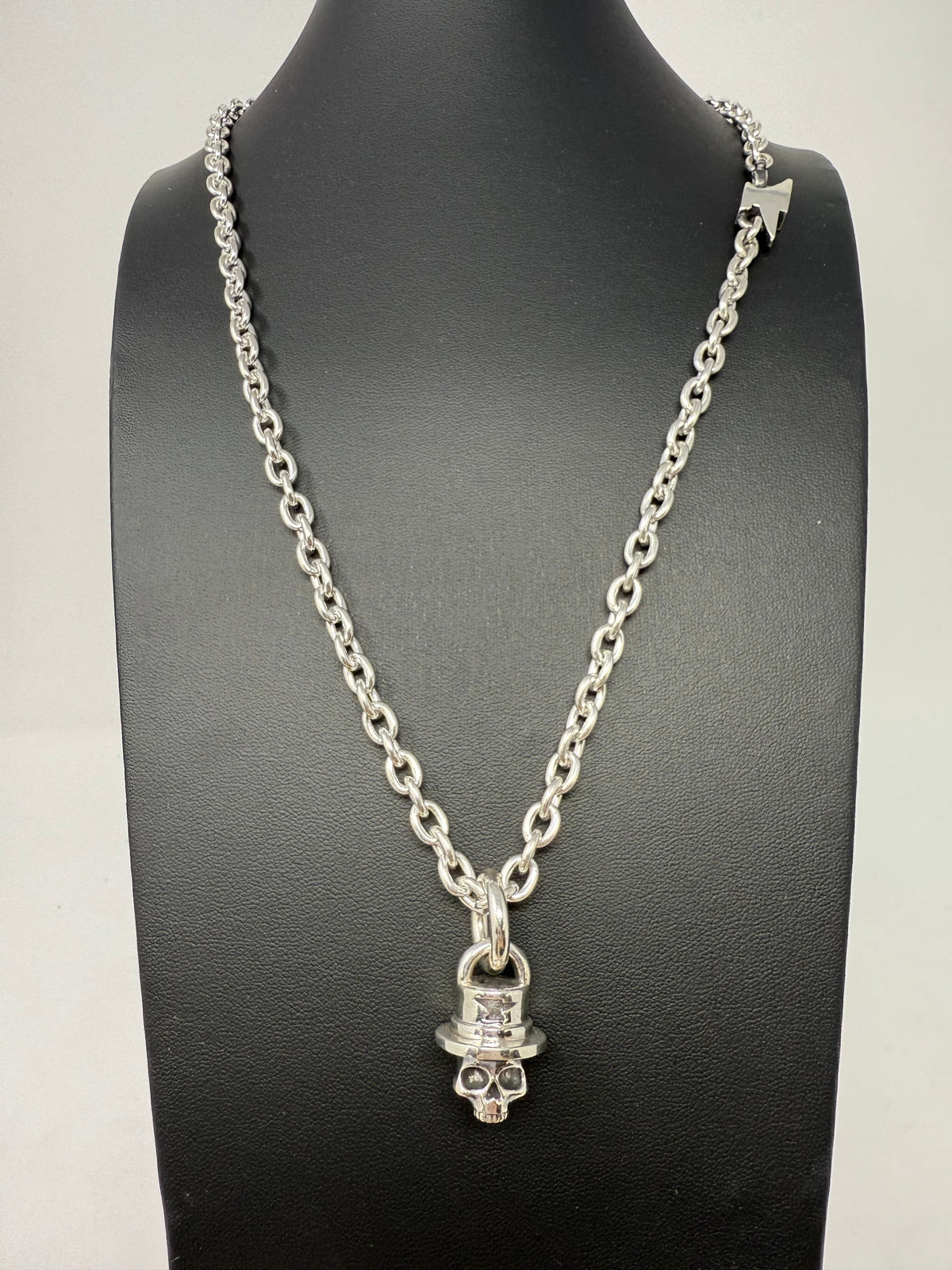 925 Silver TopHat Skull Pendant - Anvil Customs