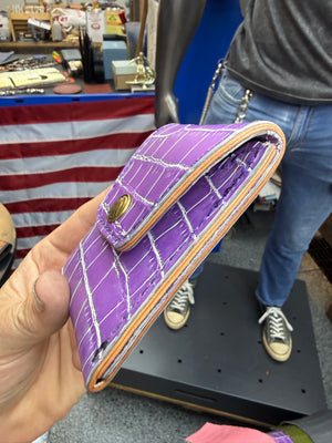 Sarasota Wallet - Purple Crocodile