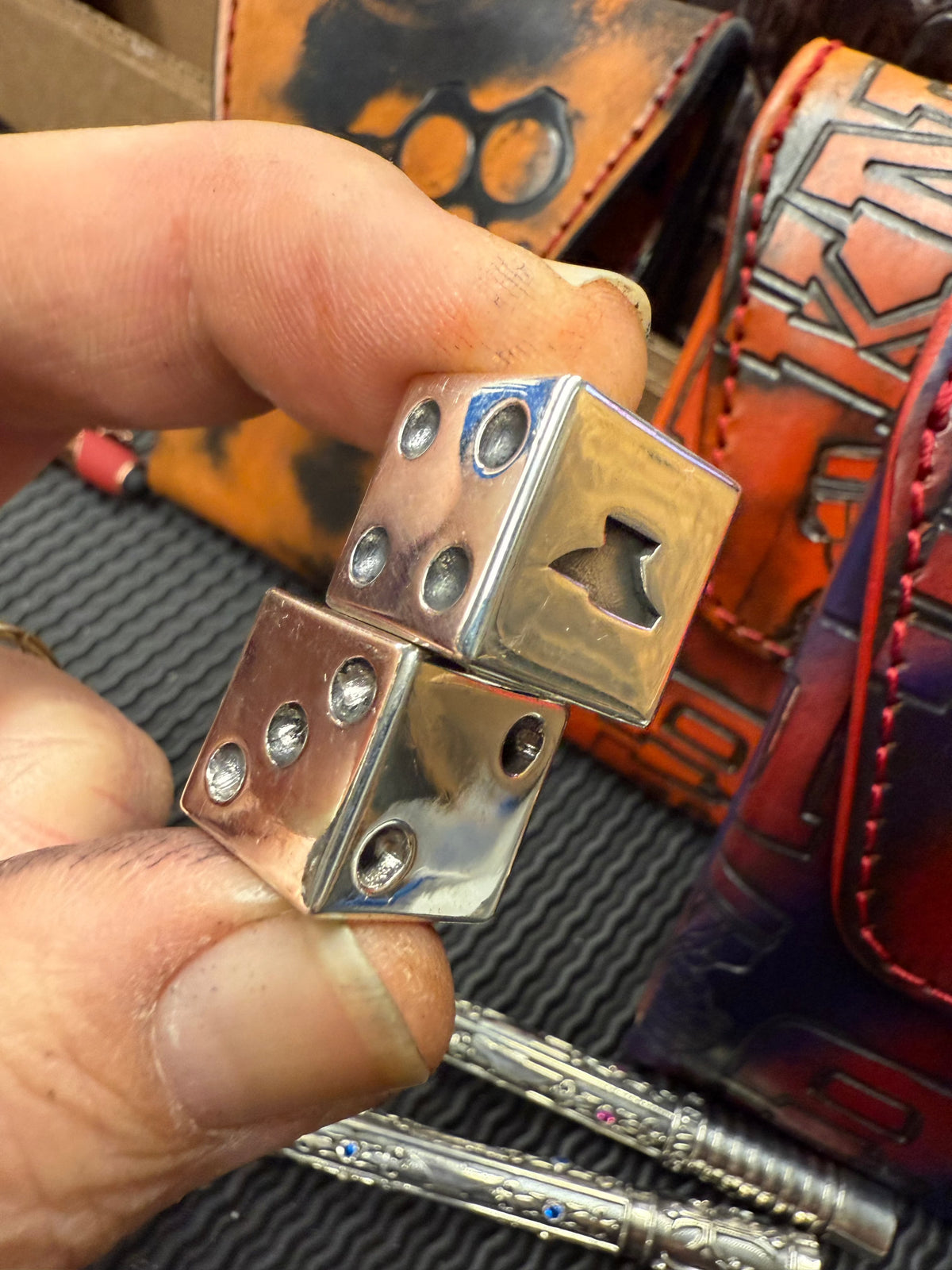 925 Silver Anvil Dice