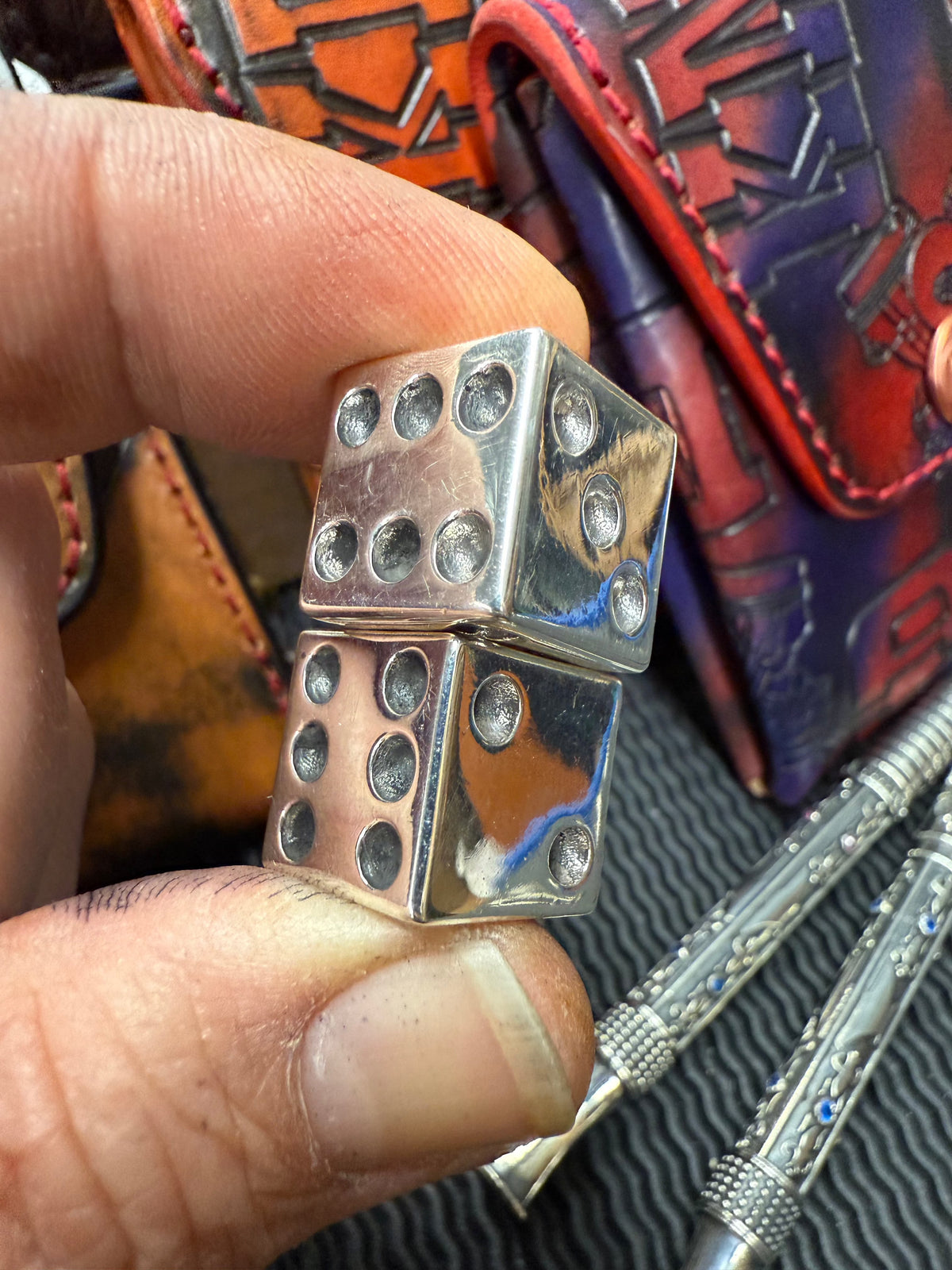 925 Silver Anvil Dice