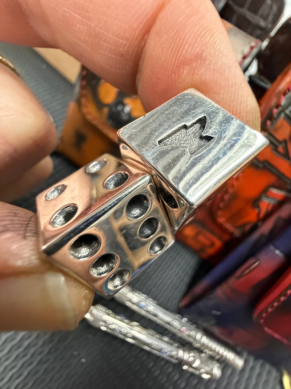 925 Silver Anvil Dice