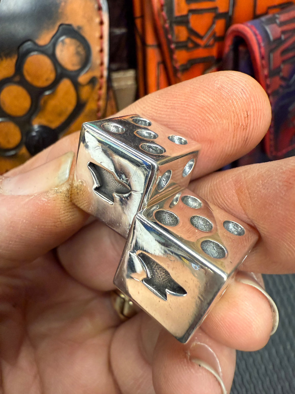 925 Silver Anvil Dice