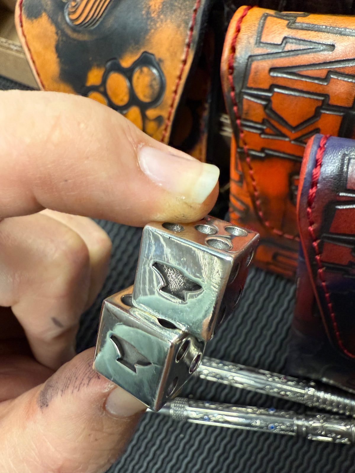 925 Silver Anvil Dice