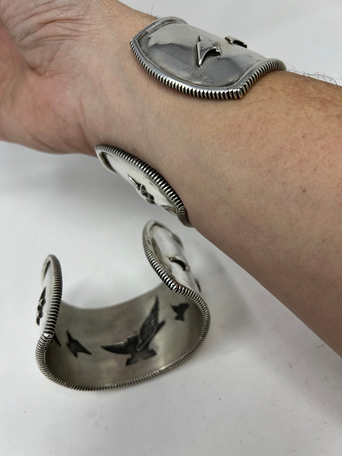 925 Silver ‘Flying Anvil’ Cuff/Bangle