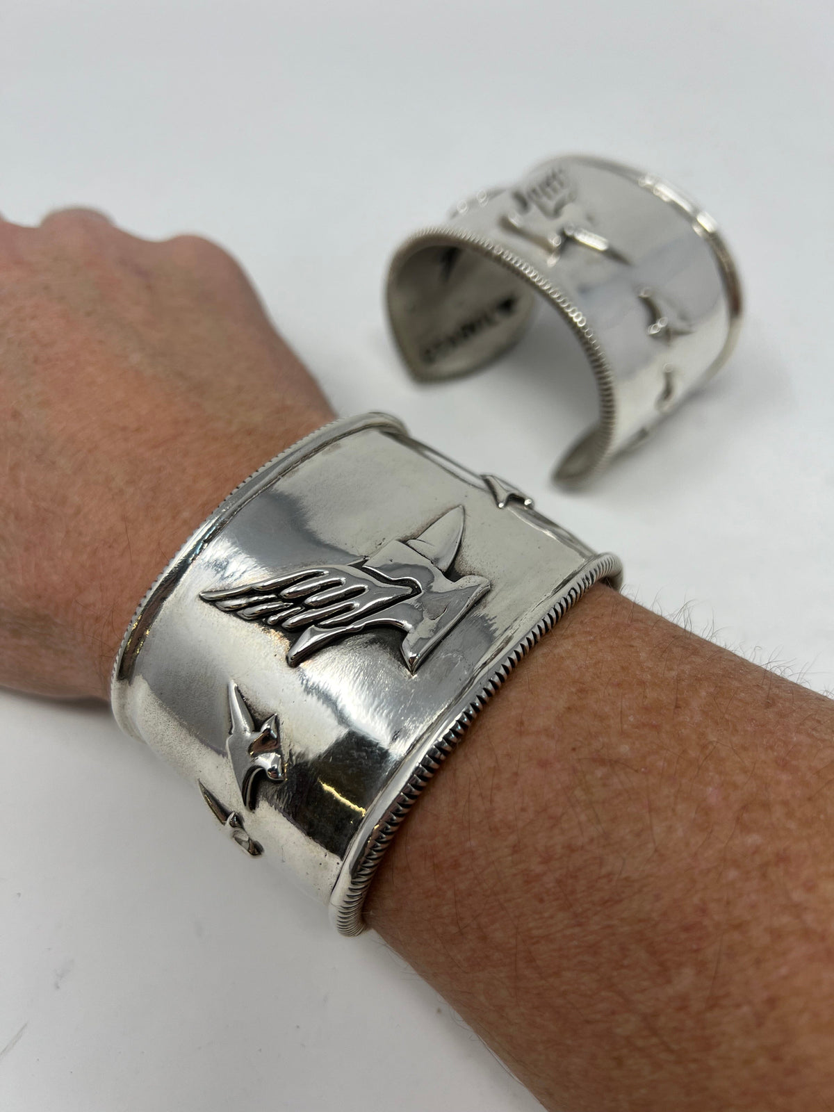 925 Silver ‘Flying Anvil’ Cuff/Bangle