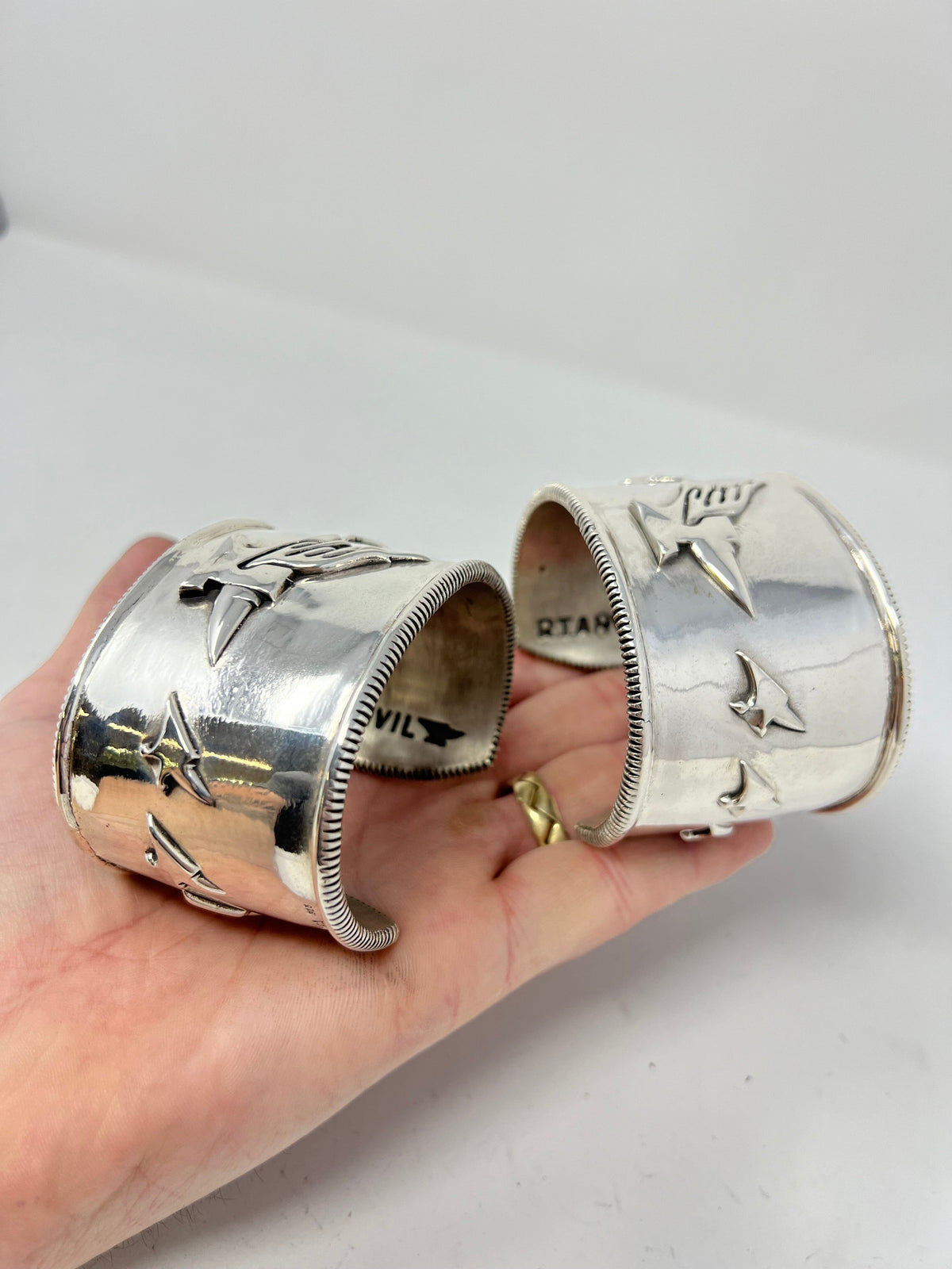 925 Silver ‘Flying Anvil’ Cuff/Bangle
