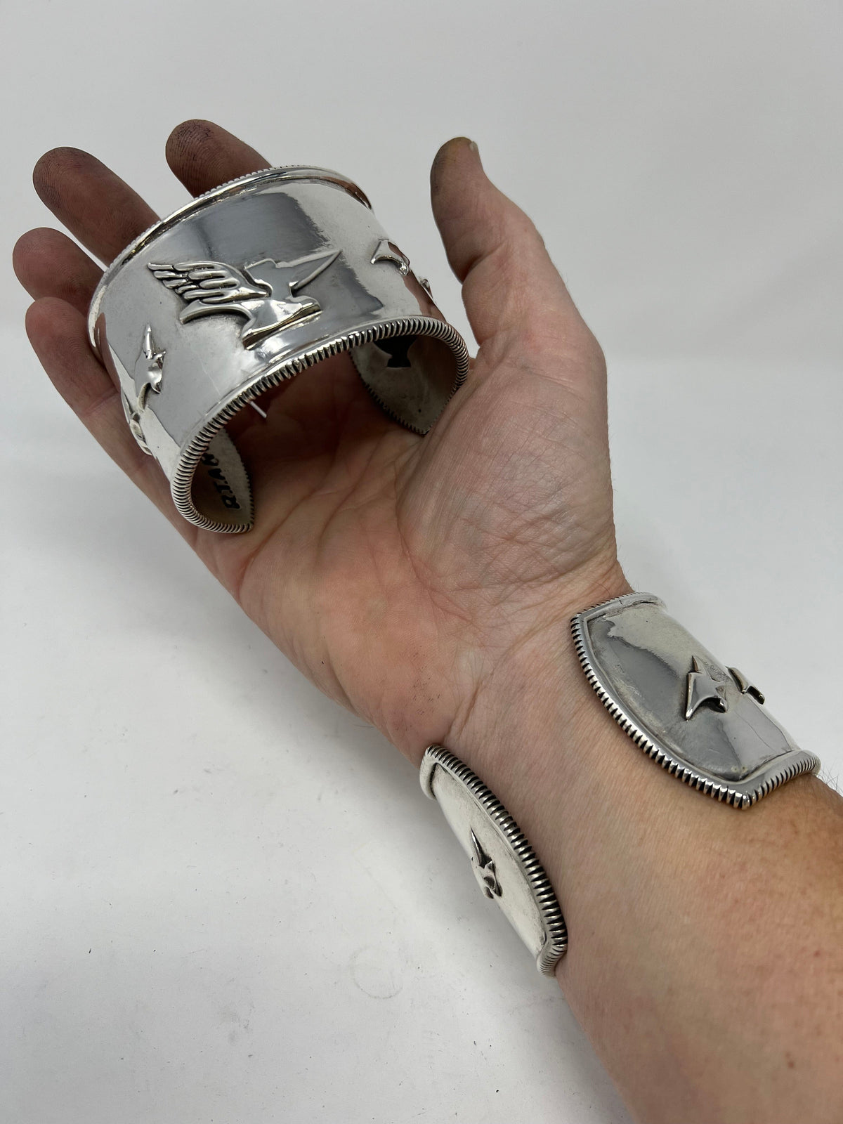 925 Silver ‘Flying Anvil’ Cuff/Bangle