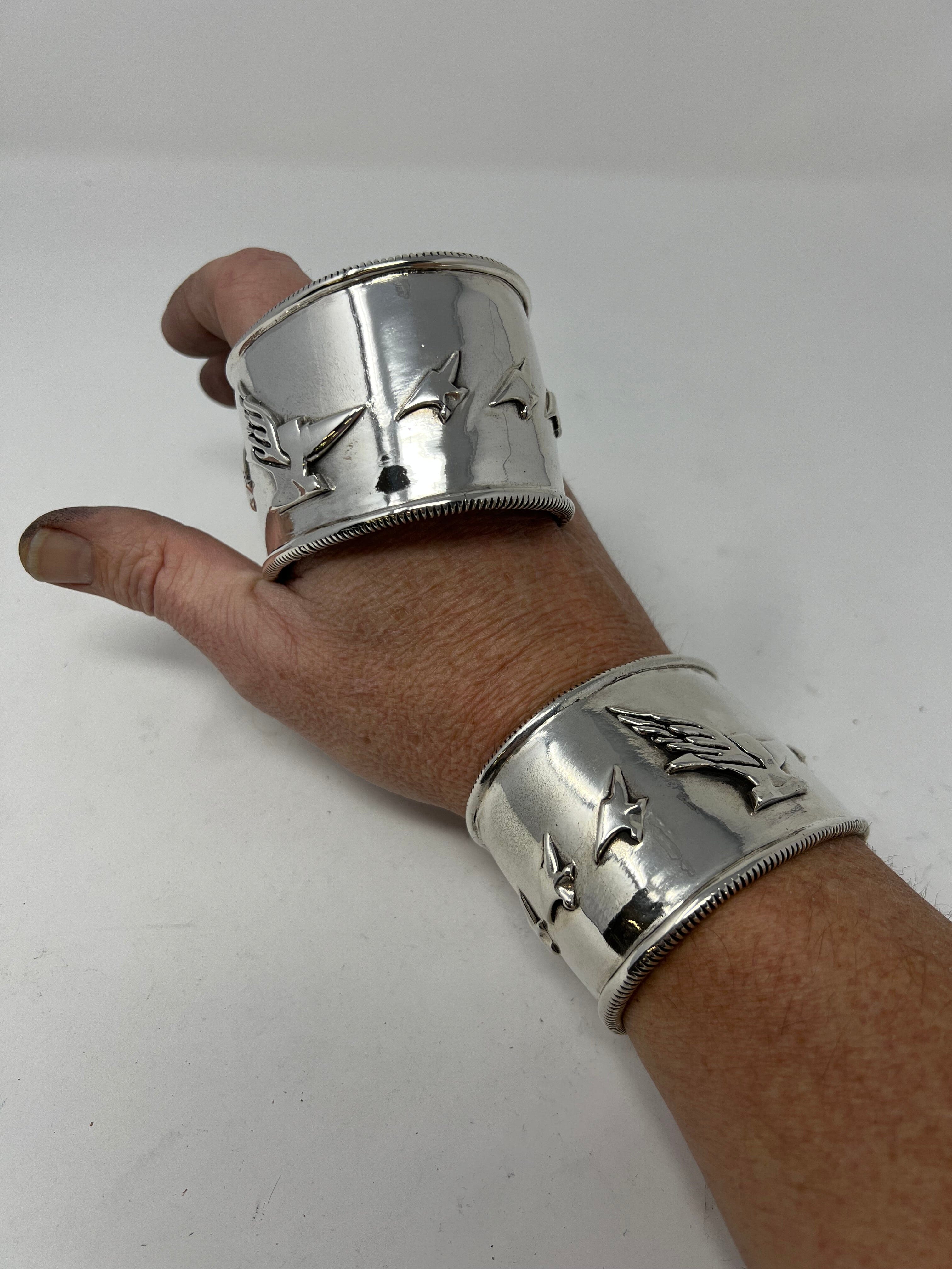 999 Silver ‘Flying Anvil’ Cuff/Bangle - Anvil Customs
