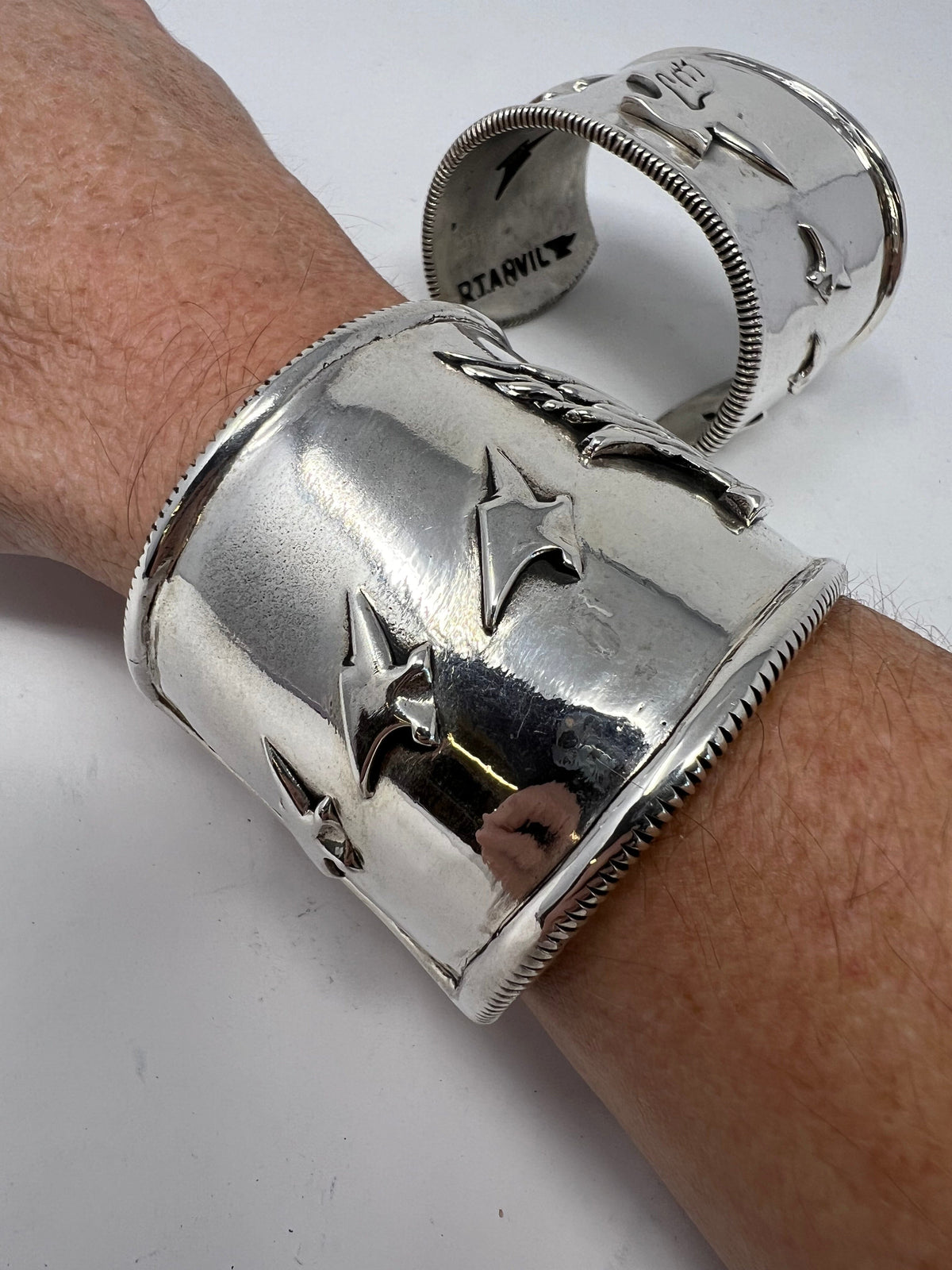 925 Silver ‘Flying Anvil’ Cuff/Bangle