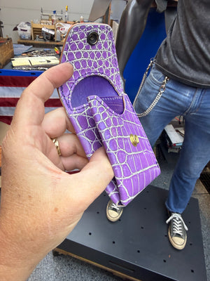 Sarasota Wallet - Purple Crocodile