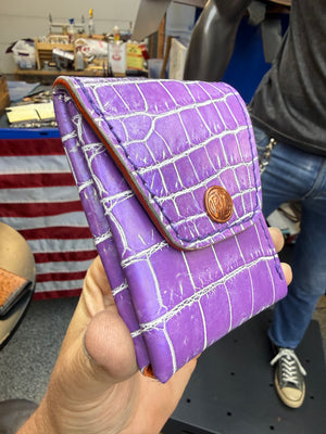 Sarasota Wallet - Purple Crocodile