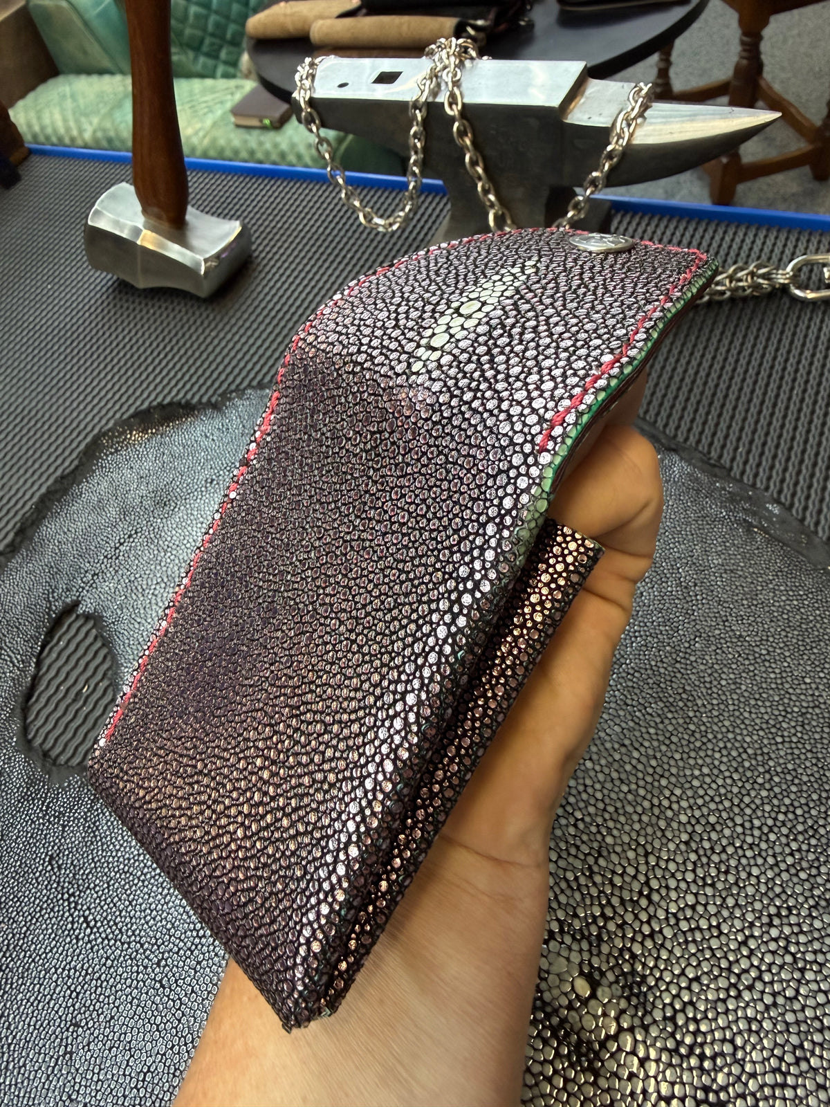 Sarasota Wallet - Metallic Pink Stingray