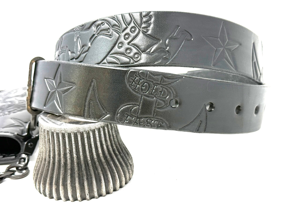 ALL BLACK Sailor PinUp Long Wallet/Belt/Chain/Charm Combo Set