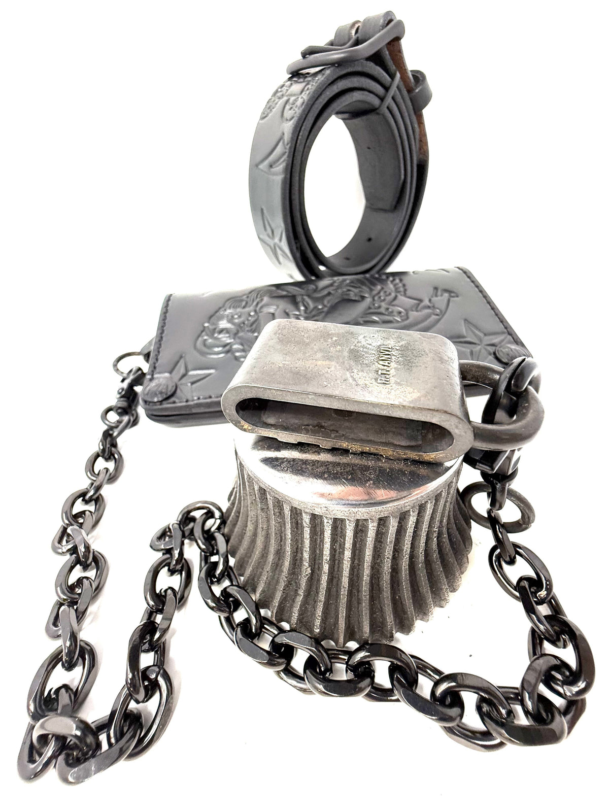 ALL BLACK Sailor PinUp Long Wallet/Belt/Chain/Charm Combo Set