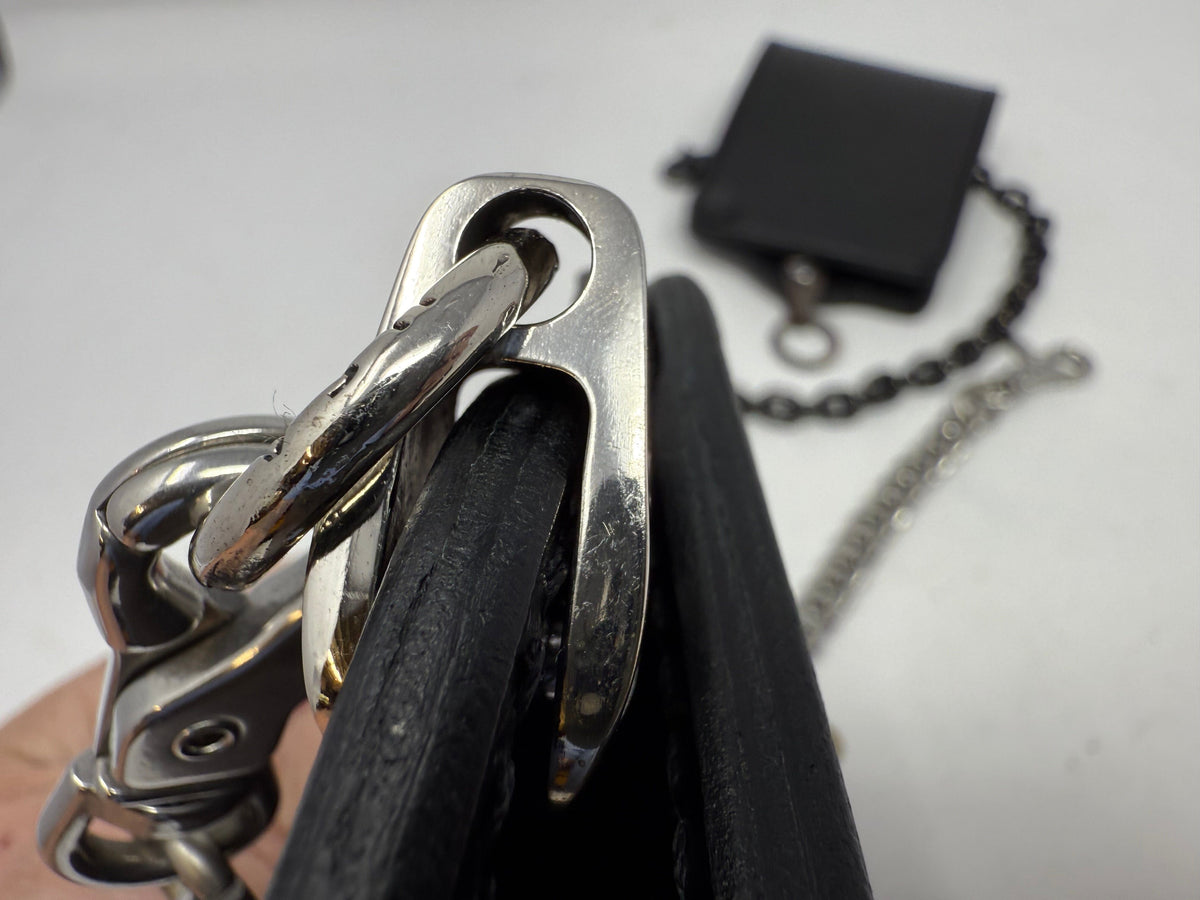 ANVIL 5G Bifold Leather Chain Wallet - Black Hermann Oak