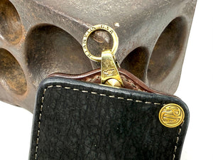 Anvil 5G Bifold Leather Chain Wallet - Black Hippo