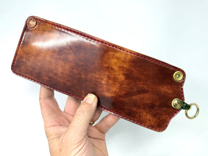 ANVIL 5G Bifold Leather Chain Wallet - Burgundy Shell Cordovan