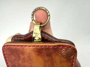 ANVIL 5G Bifold Leather Chain Wallet - Burgundy Shell Cordovan