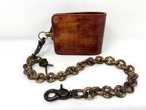 ANVIL 5G Bifold Leather Chain Wallet - Burgundy Shell Cordovan