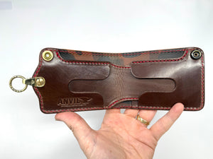 ANVIL 5G Bifold Leather Chain Wallet - Burgundy Shell Cordovan