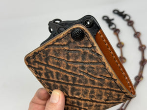 ANVIL 5G Bifold Leather Chain Wallet - Cognac Elephant