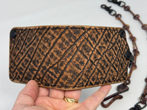 ANVIL 5G Bifold Leather Chain Wallet - Cognac Elephant