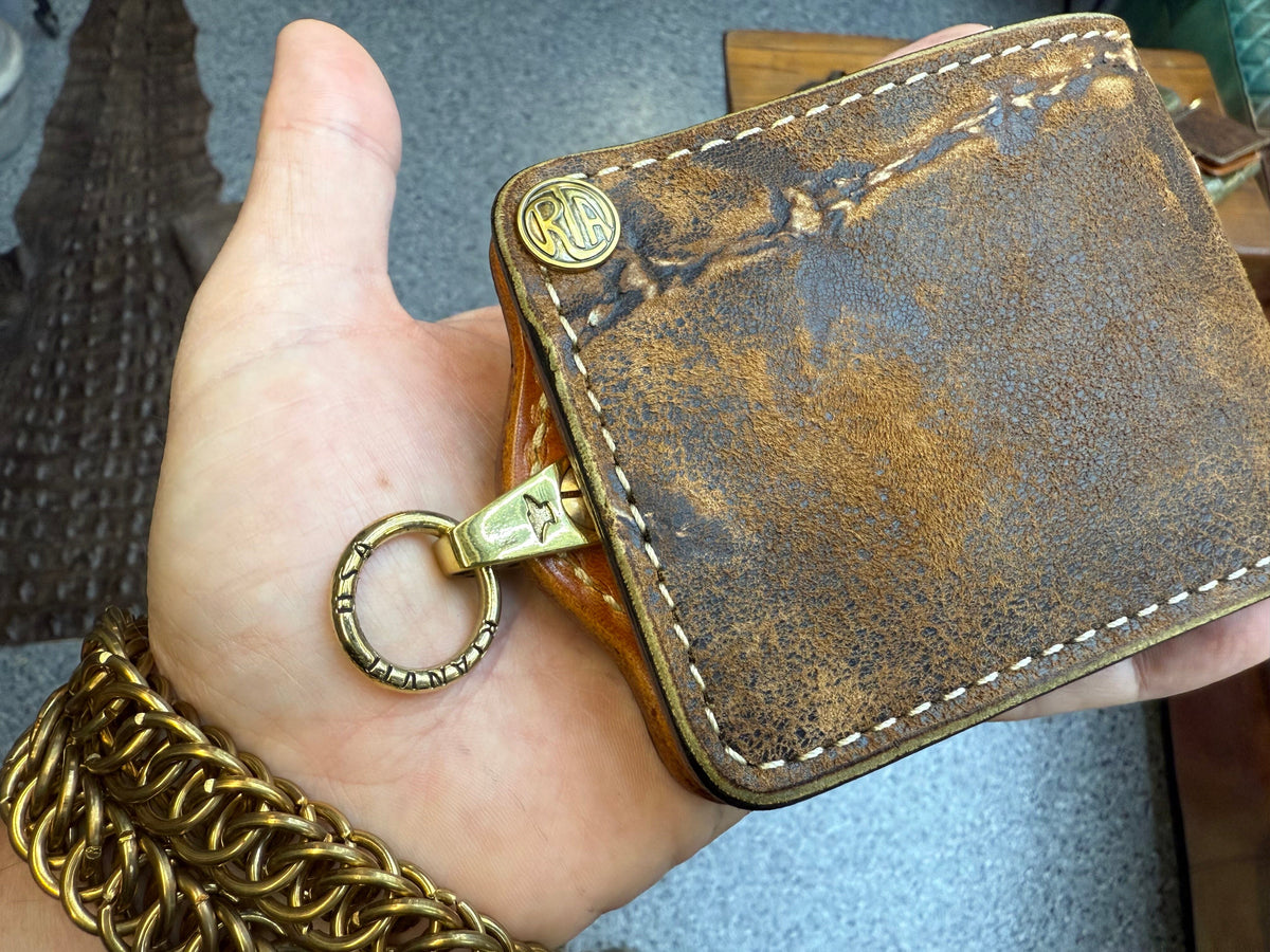 Anvil 5G Bifold Leather Chain Wallet - “Fallout” Lambskin