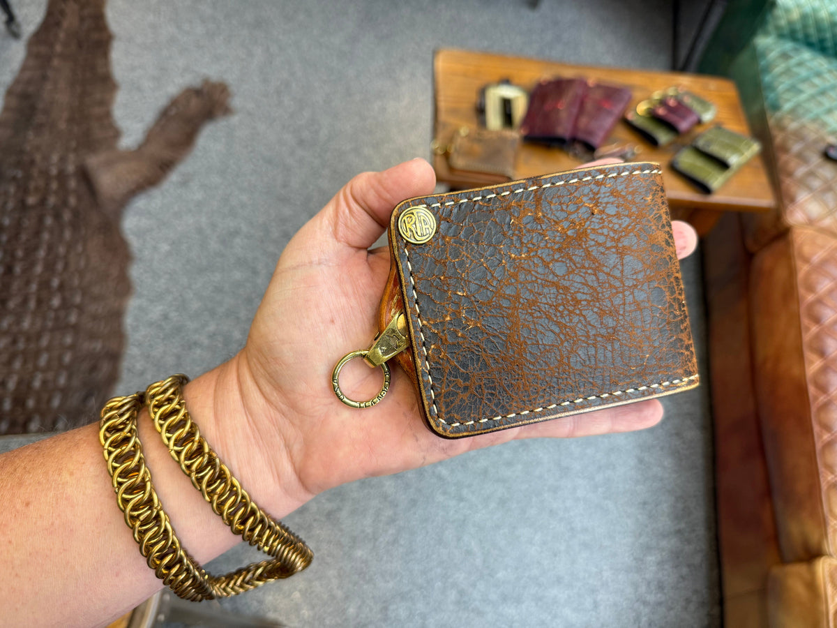 Anvil 5G Bifold Leather Chain Wallet - “Fallout” Lambskin